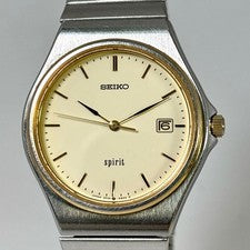 1981 Seiko Spirit Dress Watch with Date Display #QYC082