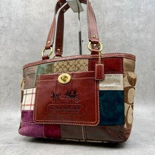 COACH Patchwork Tote Bag with Turnlock closure 11358 (Handbag) #QY7Y86
