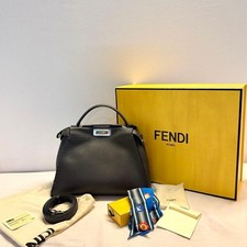 FENDI Peekaboo Selleria Regular Grey with Wrappy #QYB5TY