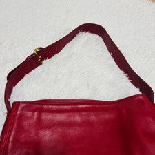 Old Coach shoulder bag, model 4161, made in the USA, red leather. #QY25EA