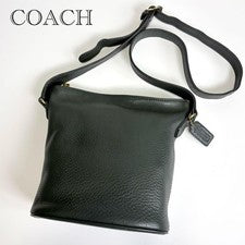COACH Old Coach Shoulder Bag, Leather, Green #QY9NWZ