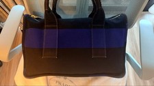PRADA black and purple striped handbag Canvas Women #QY1YDQ