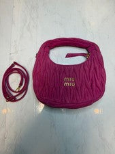 miu miu Matelasse handbag pink suede
