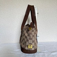 Gucci handbag, GG canvas, brown. #QYDAJL