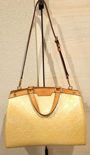 LOUIS VUITTON Vernis GM Beige Monogram Canvas Women #QYAB7N
