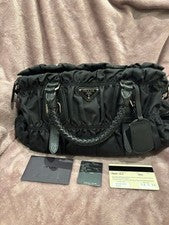 PRADA VELA handbag 1N0339 Black #QYD2U6