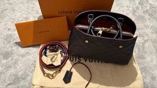 LOUIS VUITTON Monogram Empreinte Montaigne BB Navy #QY2UAG