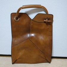 BERLUTI Armour Calligraphy Scritto Leather Tote Bag Brown #QYF1HZ