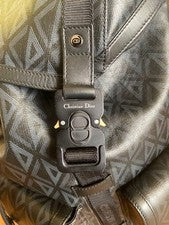 DIOR Hit The Road Backpack CD Diamond Canvas Black #QYBDL3