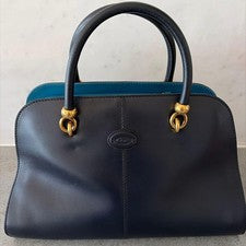 TOD'S Navy Leather Handbag #QY01SJ