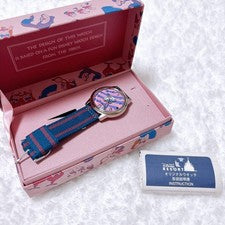 Showa Retro style, with box, Disney official Cheshire Cat wristwatch #QY0G63