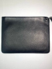 CHRISTIAN LOUBOUTIN Leather Bag with Attached Pouch Clutch Bag Black #QYD2QW