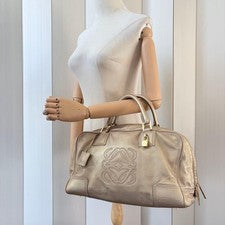 Loewe Amazona 36 Gold Handbag Anagram with Key #QYFNS7