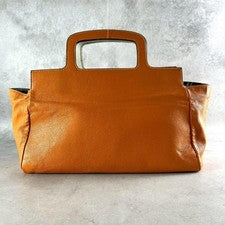Y2K archive Miu Miu handbag, leather, orange #QYC0FM
