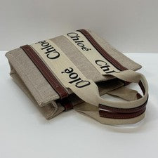 Chloe Woody Canvas Leather Small Handbag MBZ961 #QYB5T2