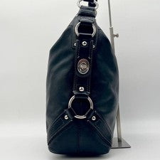 COACH One-Shoulder Bag, Leather, 10616, Black, Fits A4 Size #QY5DG8