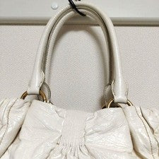 Hard to Find miu miu handbag enamel ivory