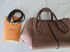 TOD'S (Tod's) Taupe Beige Brown Bag #QYGCDU