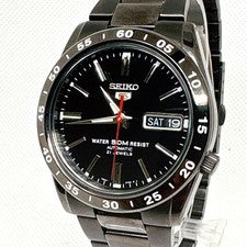 Old Seiko Winding Black Skeleton Back Watch Model #QYL0F9