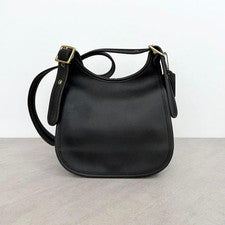 COACH Old Coach shoulder bag with gold hardware, black., Genuine Leather #QY90SF