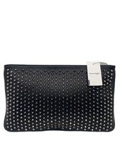 Christian Louboutin LOUBIPOSH NV CLUTCH CALF PARIS Studded Leather Black #QYKKR0