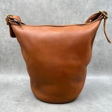 COACH Bucket Shoulder Bag 9085 Brown Leather #QYF8D6