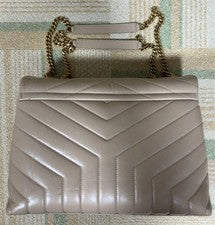 SAINT LAURENT Lulu Medium Dark Beige Leather Women #QYG447