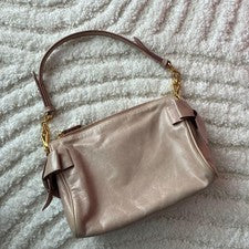 miu miu handbag ribbon leather pink beige
