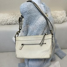 COACH Old Coach Shoulder Bag, White Leather, 10559 #QY9VHY