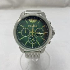 POLICE Quartz Watch JK00063 Silver/Green with Box #QYHSG9