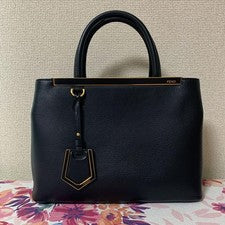 FENDI Two Jours Leather Tote Handbag Women Japanese Authentic #PG7AHB