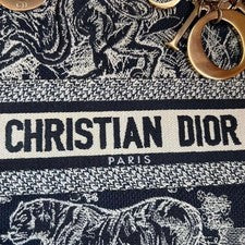 DIOR Handbag Navy Canvas Women #QY1YHS