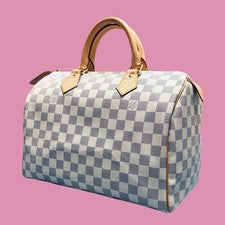 LOUIS VUITTON Damier Azur Speedy 30 #QYJJE9