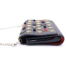 CHRISTIAN LOUBOUTIN Paloma Chain Mini Bag Shoulder Bag, Gray Leather, Si #QY2CWG