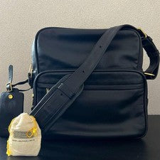 Old Coach Shoulder Bag, Large Capacity, Black Leather, Genuine Leather, #QY25HS