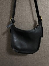 COACH Leather Shoulder Bag, Black #QYKSTK