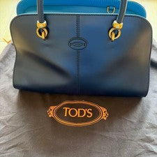 TOD'S Navy Leather Handbag #QY01SJ