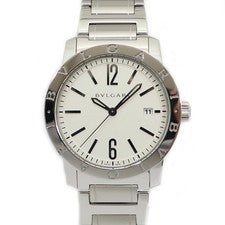 BVLGARI Bvlgari BB39S Silver Men's Winding Watch with Box and Paper #QYJQ6X