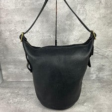 Old Coach Black Bucket Bag One-Shoulder Leather #QY7QHX