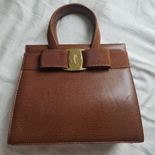 FERRAGAMO ribbon handbag - decluttering Brown #QY3X2D