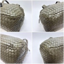Bottega Veneta handbag, khaki, intrecciato leather. #QYCVCM