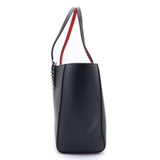 Christian Louboutin CABATA SMALL Studded Tote Bag with Pouch, Black/Red, #QYBCYZ