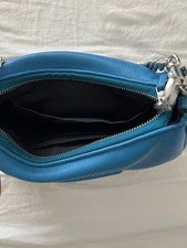 COACH Blue Handbag with Chain Strap #QYD3MK