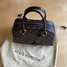 LOUIS VUITTON Damier Duomo handbag with padlock and key #QY3P0R