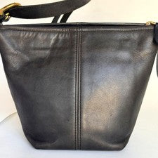 Leather repair finish OLD COACH 4130 shoulder bag, black #QYKDSQ