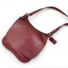 Old Coach Shoulder Bag, Flap, Red Leather #QYGQJC