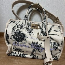 Salvatore Ferragamo Floral Canvas Handbag #QY2LE1