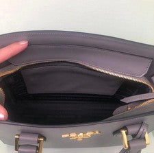 PRADA handbag, beige and gray. #QY39E8