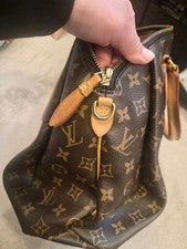 LOUIS VUITTON Monogram Handbag Brown Monogram Canvas #QY08MP