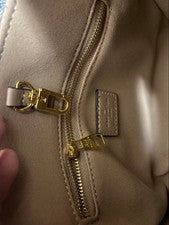 LOUIS VUITTON beige leather handbag Women #QY2L92